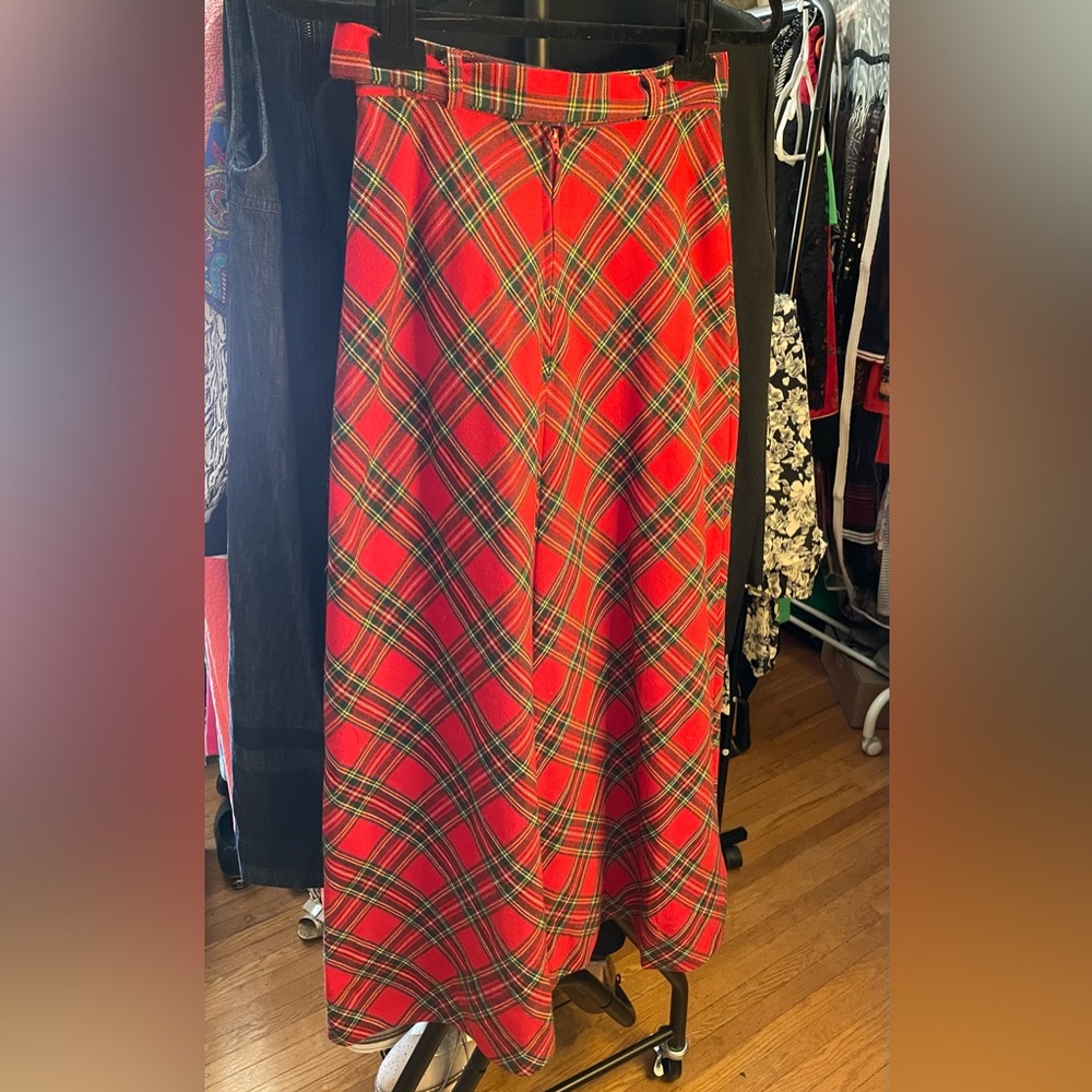 VTG Tartan Plaid Red Women's Skirt - Picture 5 of 10